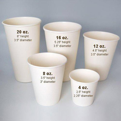 5 small cups in oz