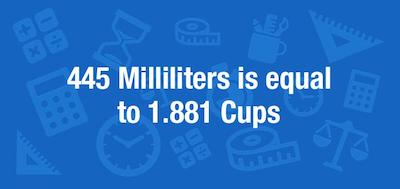 milliliters and cups